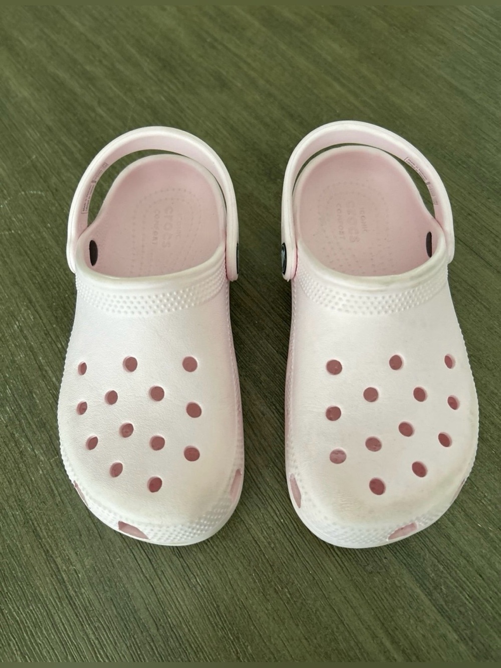 Crocs Color Pink, Size
C13, Gently Used.
